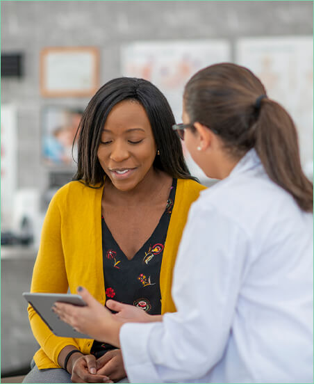 psychiatrist talking to patient 