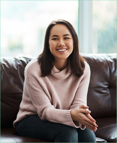 woman smiling